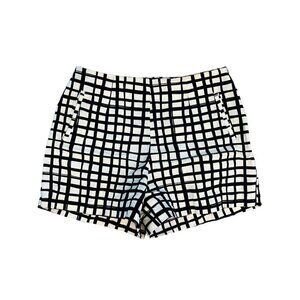 WHIT Structured Shorts Printed Grid Size 4 Women's Cotton